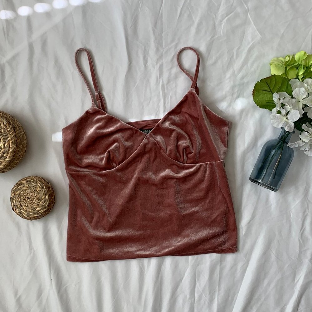 Target Wild Fable Velvet Pink Tank Top